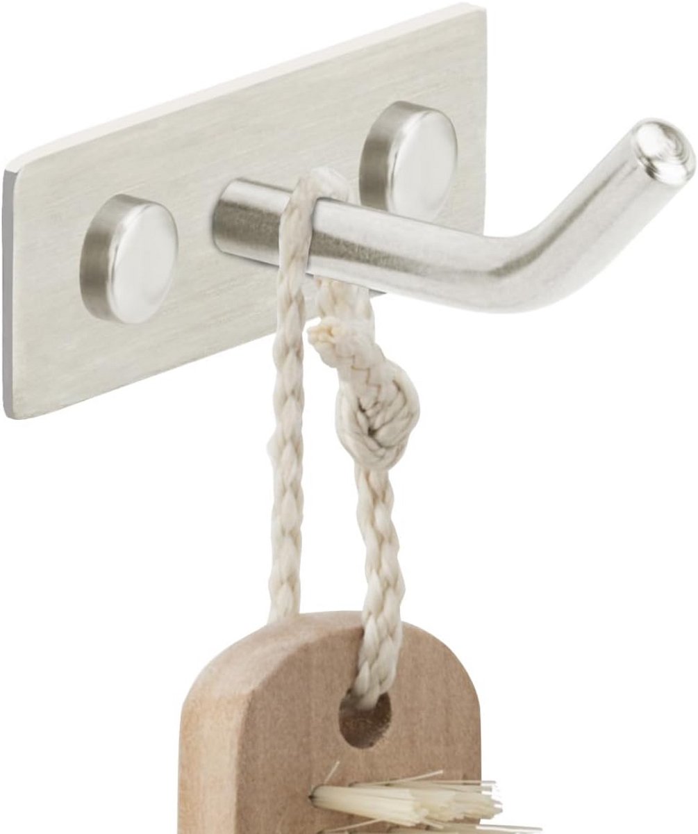 RVS Kapstok Strip met Haken, Geborsteld Staal, Diverse Lengtes