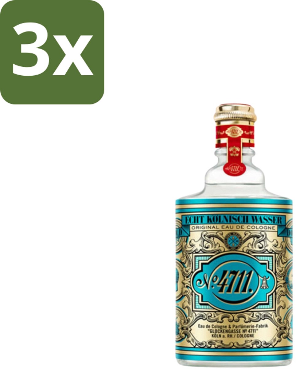 4711 – Eau de Cologne – Unisex – Citrus & Lavendel – 90 ml - Bulkverpakking - 3 stuks