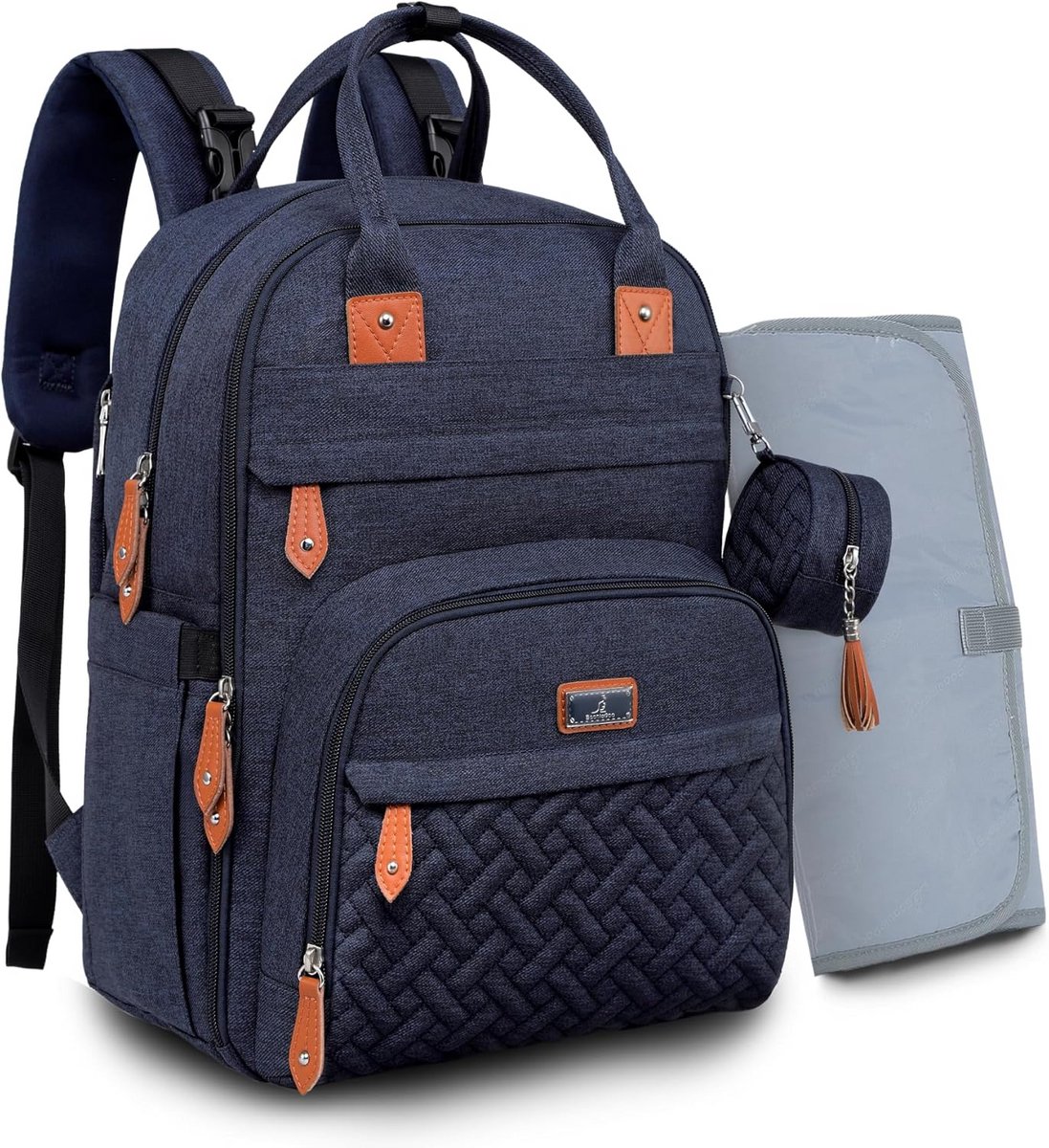 XL Luiertas Rugzak met Verschoonmat - Waterdichte Babyluier Tas voor Mama & Papa