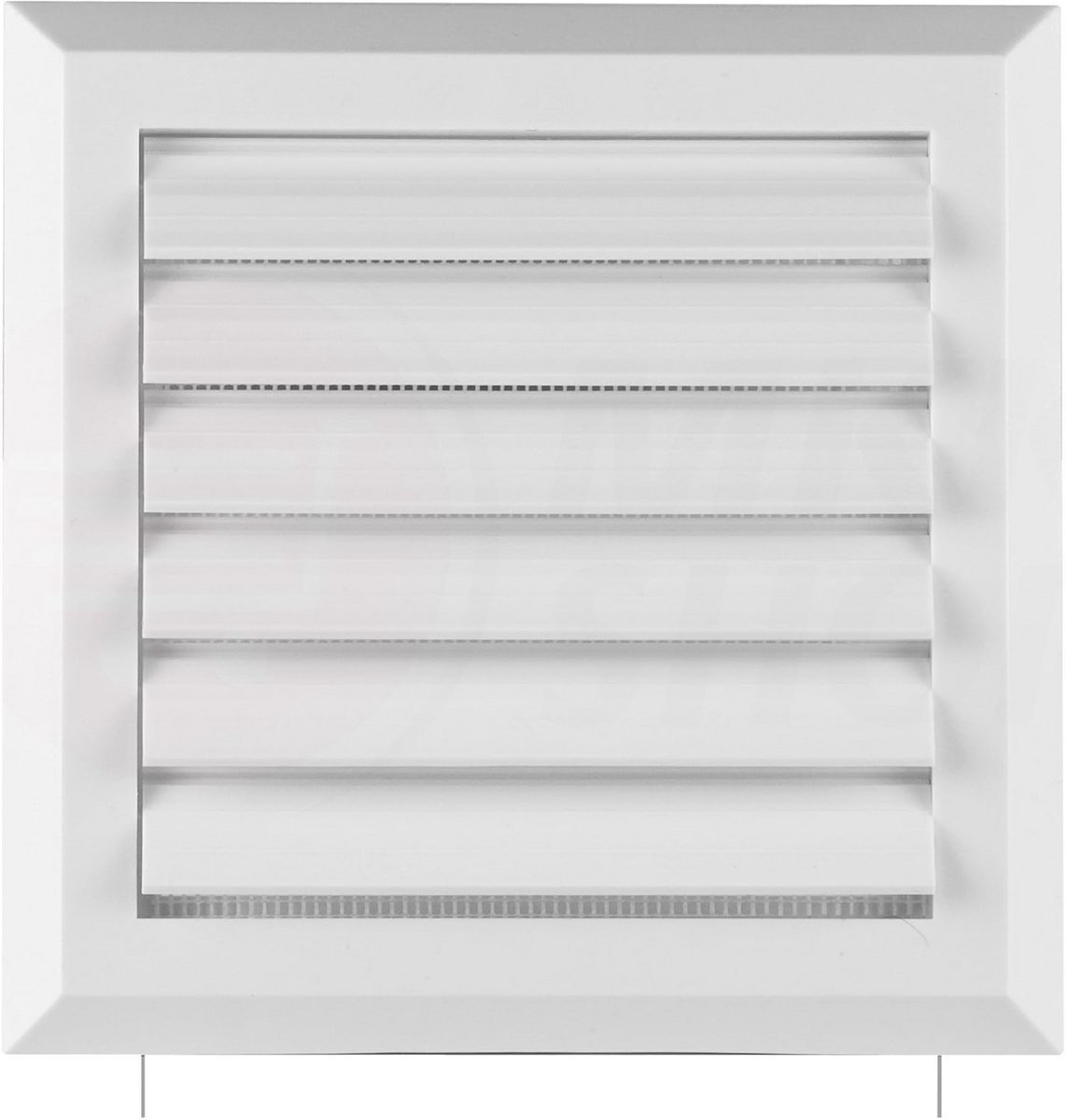 Ventilatierooster Wit/Bruin met Hor en Verstelbare Lamellen - Diverse Maten