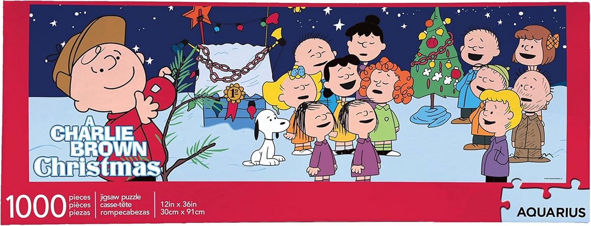 Puzzel 1000 Stukjes Slim Formaat Kerst Met Charlie Brown