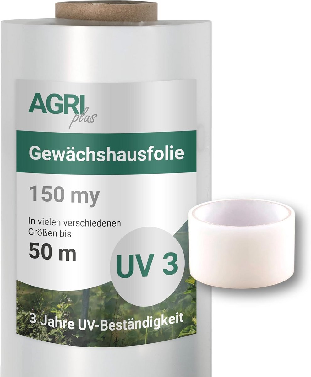 Scheurvaste tuinfolie met reparatietape, 3 jaar UV-bestendig en transparant