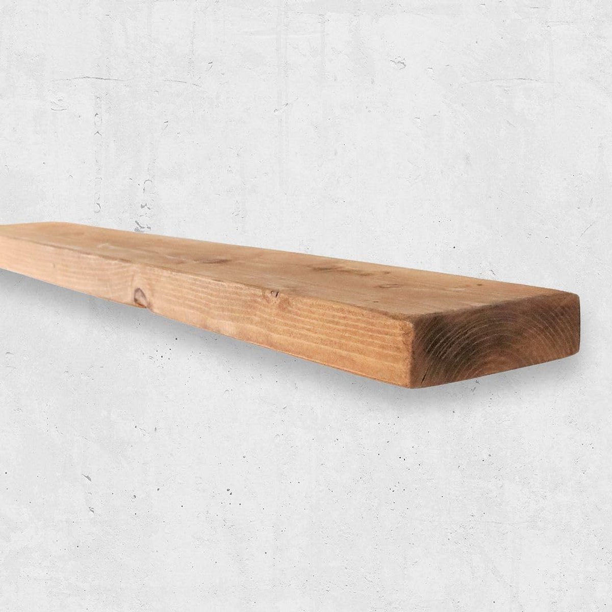 Dikke Massief Houten Zwevende Plank Rustiek Donker Eiken Hout 170 cm