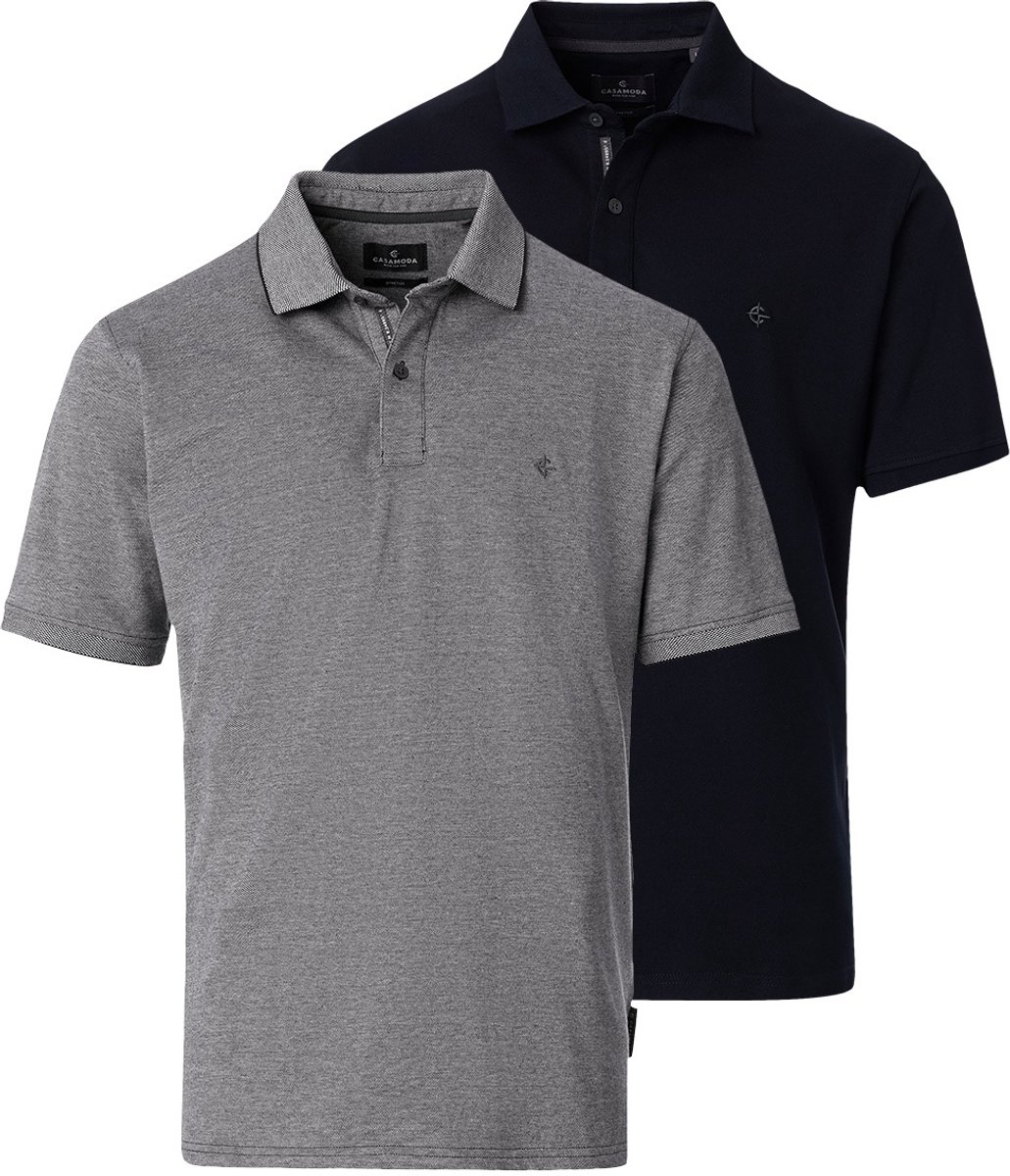 CASAMODA Heren poloshirt 2 pack Basic