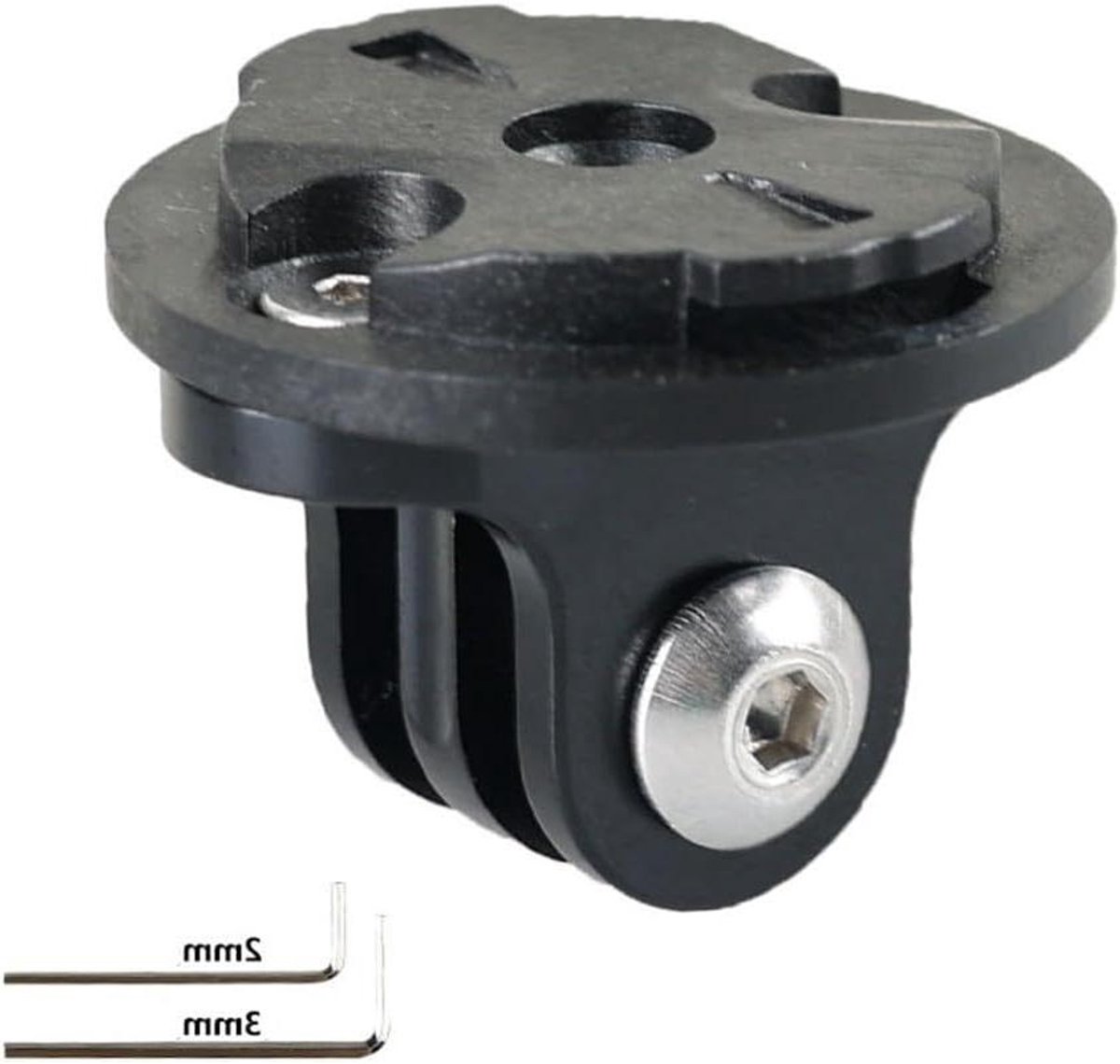 Fiets Camera Mount voor Sport Camera, Fiets Computer Houder Adapter Zwart ABS Plastic.
