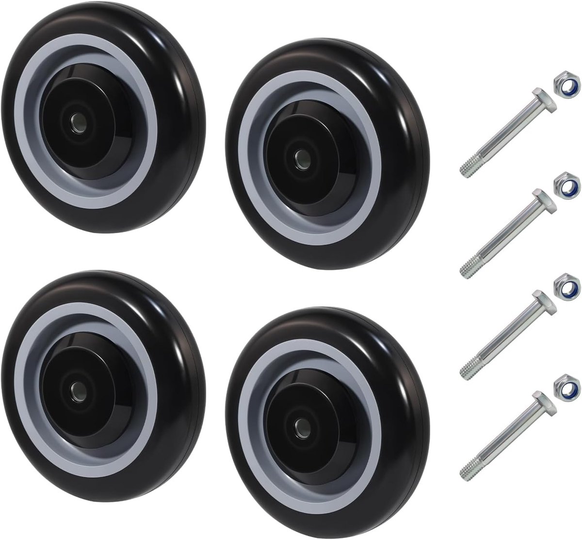 Set van 4 Wielen van 12,7 cm voor Manden en Apparaten - 635 kg