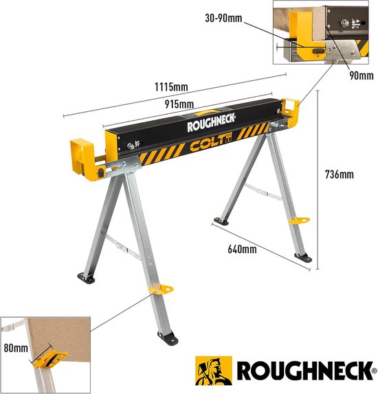 Zaagbok Set - Werktafel Steunen - Houtbewerking Constructie - 500kg Per Stuk - 1000kg Per Paar — afbeelding 5