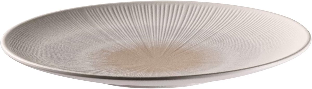 Bord LUSH - Ø 42 cm - H: 3,5 cm - Melamine wit/beige