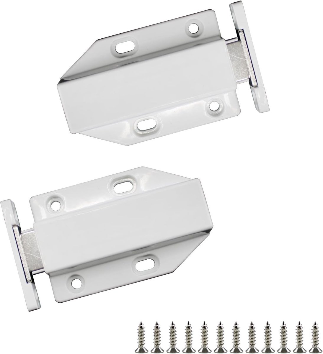 2x Zware Magnetische Druksluiting voor Kasten, Laden en Grote Deuren - Push-to-Open Sluiting Wit