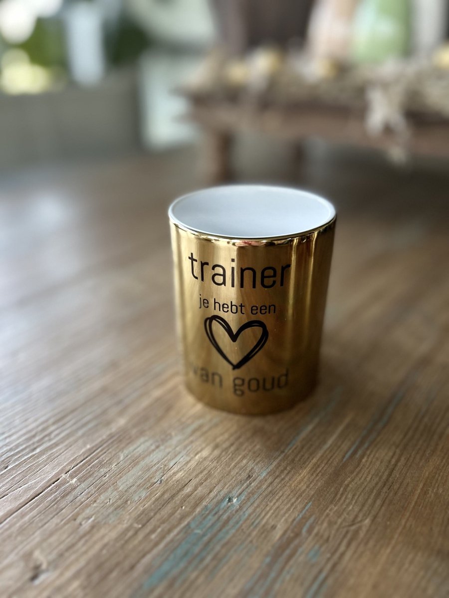 Creaties van Hier - Gouden Mok Trainer - 330 ml - Keramiek