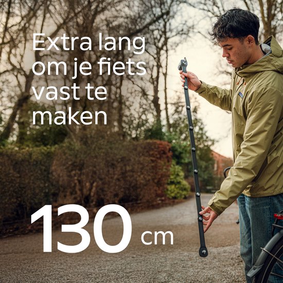 AXA Fold 130 Vouwslot - Hoogwaardig slot voor stadsfietsen en gravelbikes - 130 cm - Vouwslot met houder - Sleutelservice van AXA — afbeelding 5
