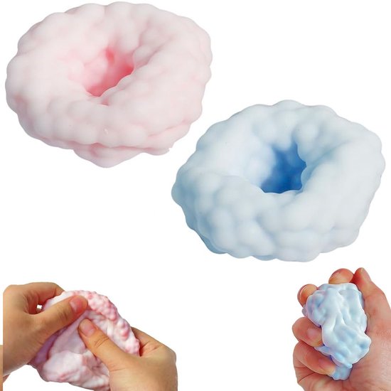 Squishy - 2 Stuks - Knijpbal - Angst Te Verminderen - Fidget Squishy - Stressballen - Anti-stress Knijpspeelgoed - Zachte, Langzame Squishy - Sensorisch Fidget - Parelstressbal - Stressbal voor kinderen - Decompressiespeelgoed - Volwassen en Kinderen