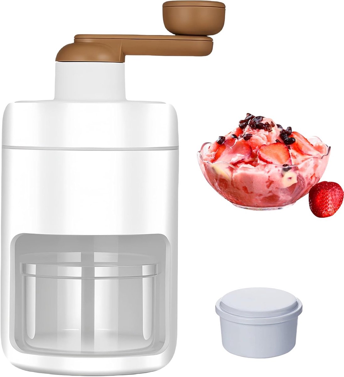 Handmatige ijsbreker - Met ijsbak, handcrank, draagbaar, voor bar en keuken