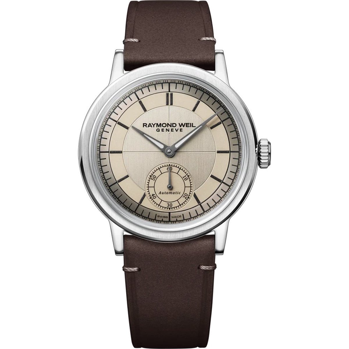 Raymond Weil Millesime 2930-STC-11001 Horloge - Leer - Bruin - Ø 39 mm