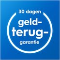 Tekst op een blauwe achtergrond: 30 dagen geld-terug-garantie.