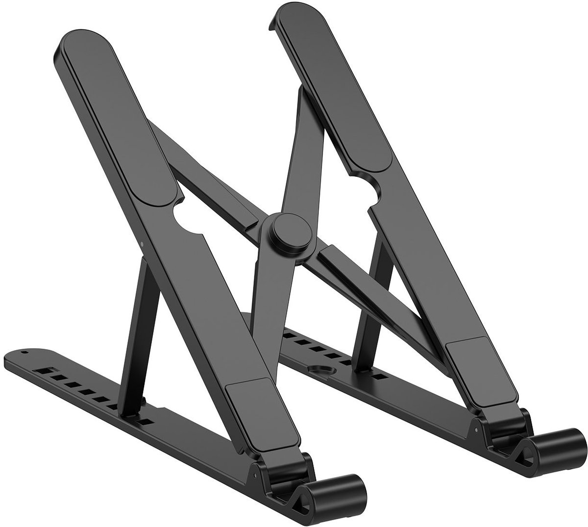 WiWU Laptop Standaard Universeel - Ultra-Lichtgewicht - Ergonomisch Verstelbaar & Inklapbaar - Anti-Slip Bescherming - Voor 10-16 inch Laptops - Zwart