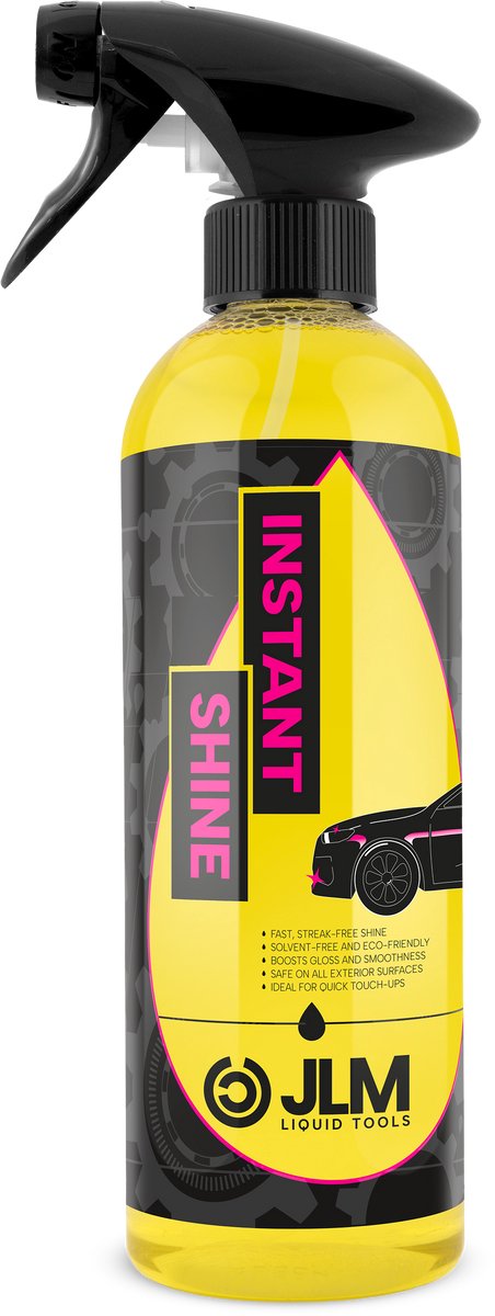 JLM Lubricants Instant Shine - Car Detailer - Auto Poets - Voor Lak En Kunststof - Waterloos Reinigen - 750ml