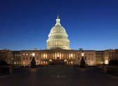 Poster US Washington D.C. Capitool at night - Large 50x70 cm - Regeringsgebouw Amerika