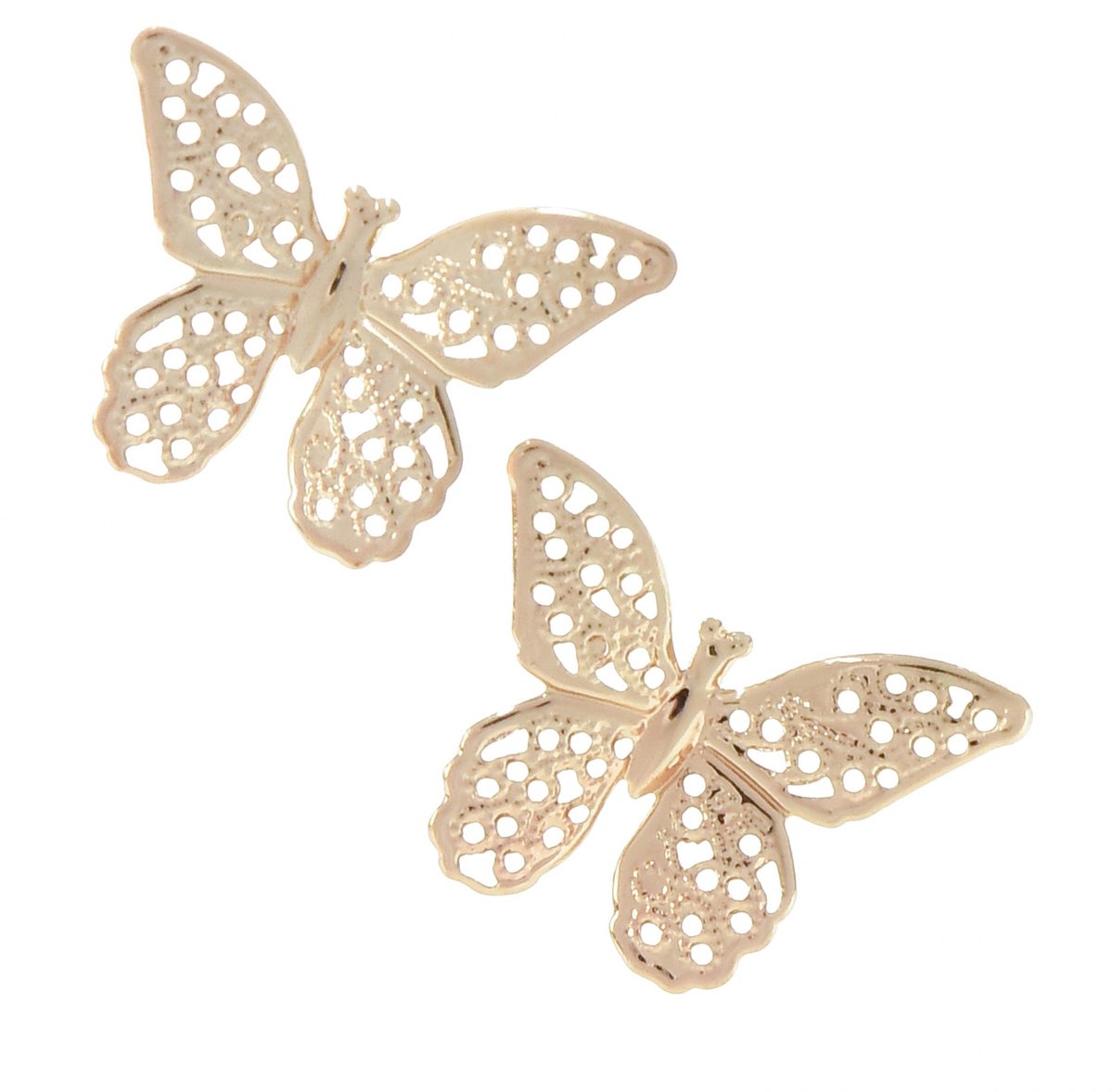 Mini Vlinders Metaal Strooidecoratie Goud 3cm 50 st, 50 Stück