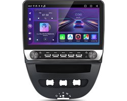 Junsun Autoradio - Geschikt Voor Peugeot 107/ Toyota Aygo & Citroën C1 (2005-2014) Accessoires - Android 15 - Draadloze CarPlay, Bluetooth, GPS-Navigatiesysem, 10.1 inch IPS Touchscreen, 4GB+64GB, DSP, 4G, RDS, Octa-core processor