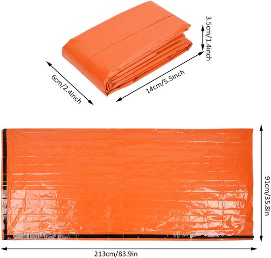Reflecterende Nooddeken en Campingmat - Lichtgewicht, Compact en Warmtebehoudend van Merkloos — afbeelding 5