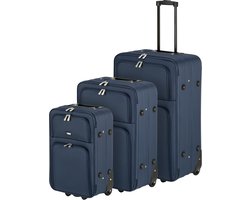 Princess Traveller Barcelona - 3 Delige kofferset - Dark Blue - SML