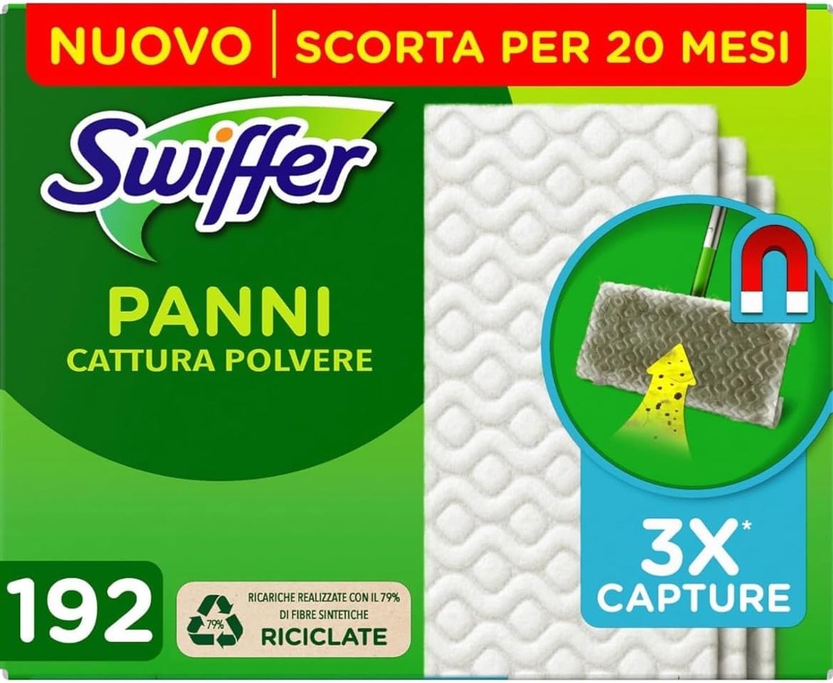 Swiffer Stofzuigeronderdelen voor Bezem - 40 Stuks - 3x Meer Stof, Vuil en Haar Ophalen - Gebruik met Harde Vloeren - Linoleum, Vinyl, Keramiek en Hout