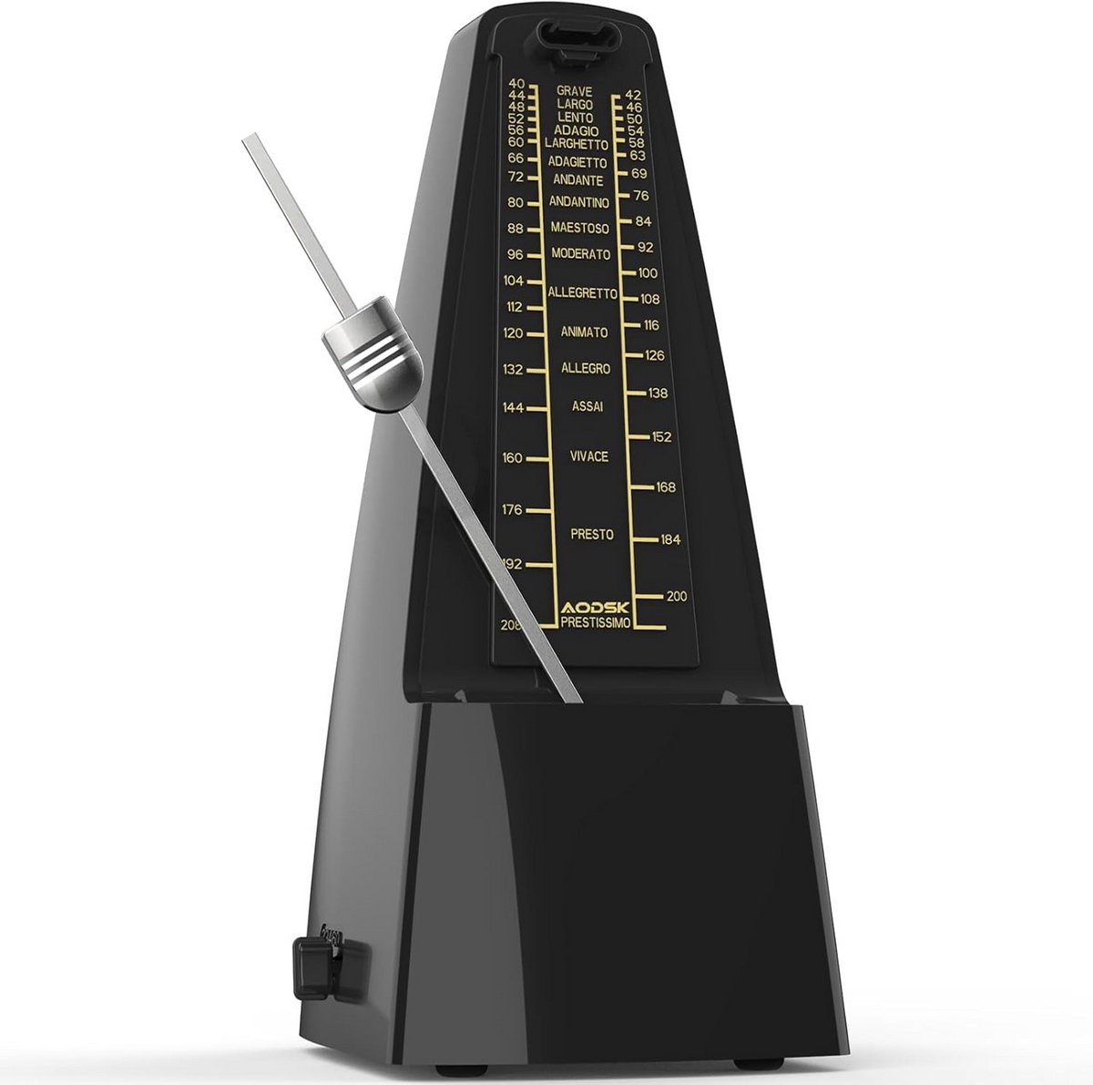 Mechanische Metronoom voor Piano, Gitaar, Viool & Drums - Inclusief Stofkap
