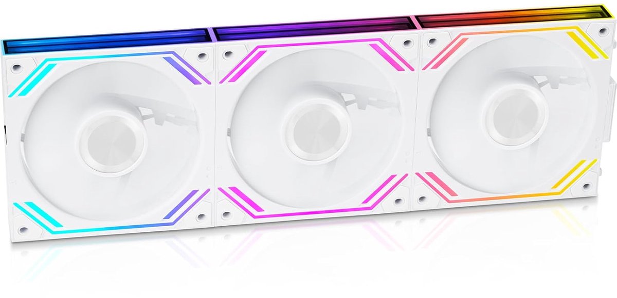 Ventilator Triple Pack - PC Koeling - Computer Optimaliseren - Omgekeerd Ontwerp - 120 mm - Wit