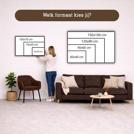 Botanische abstractie in aardetinten - Natuur glazen schilderijen - Schilderijen planten - Aquarel - Schilderijen plexiglas - Landelijke schilderijen - acrylglas 120x80 cm