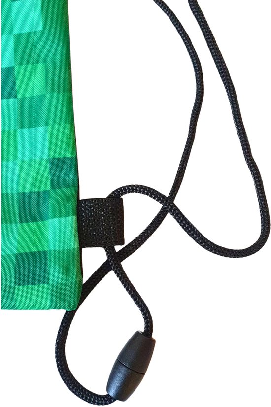 Minecraft Gymtas Jongens en Meisjes – Creeper Gymbag Kinderen – Sporttas met Trekkoord - Hoogte 38cm
