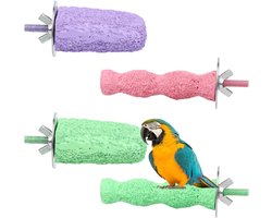 4-delige Vogel Zittingstenen voor Nagels en Snavel - Universele Kooi Accessoires