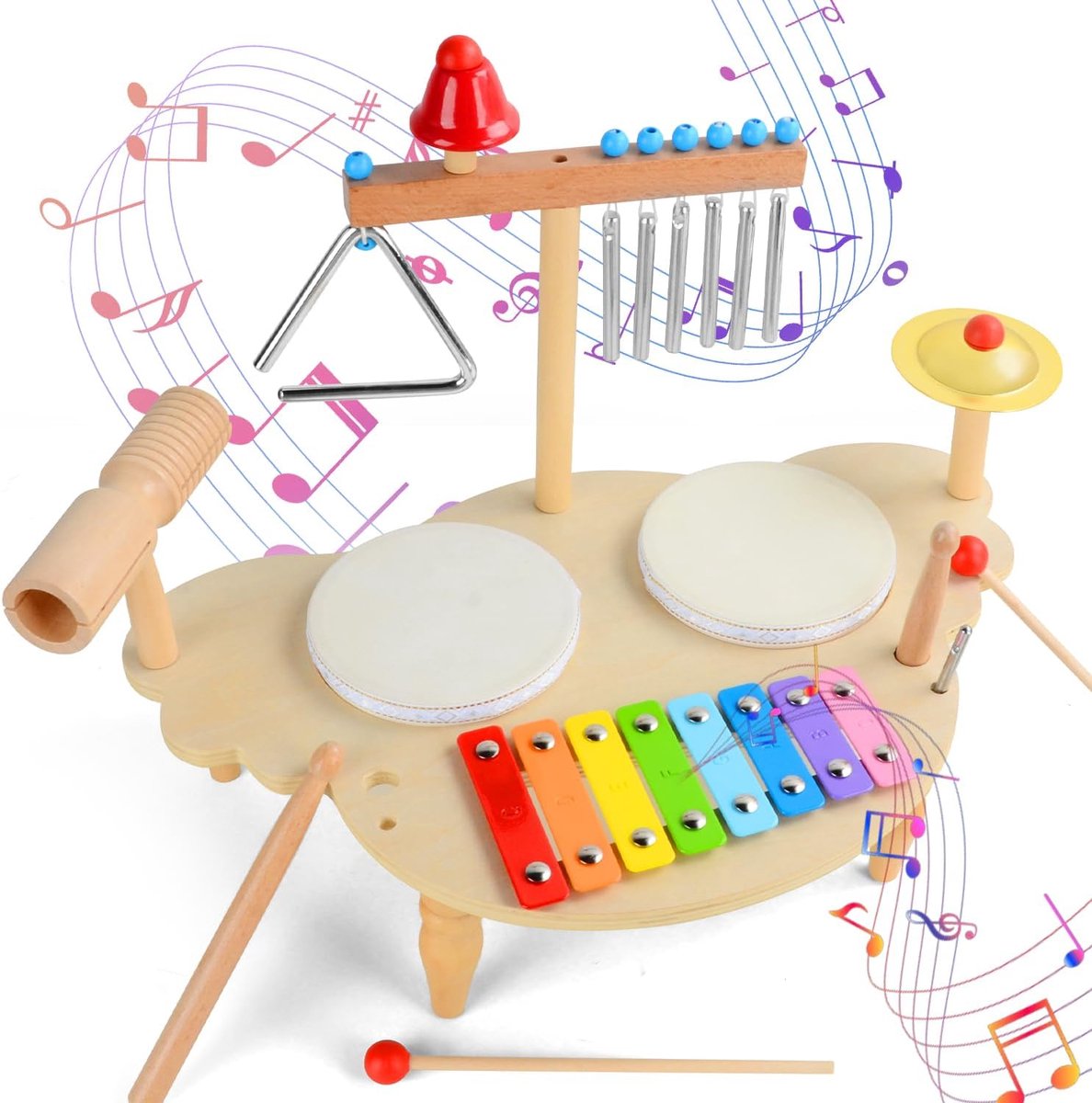 Beginners Drumstel voor Kinderen - Compleet Percussie Instrument voor Jonge Muzikanten