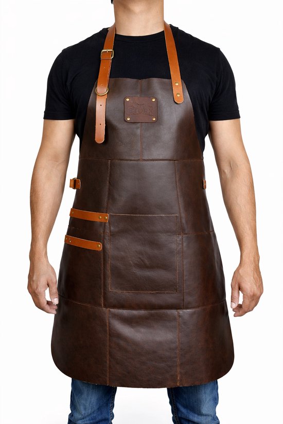Polyester Keukenschort met Verstelbare Schouderband, Oliebestendige Werkkleding, Unisex Schort met Zakken voor Restaurant en Keuken, 52,5 cm Riemlengte