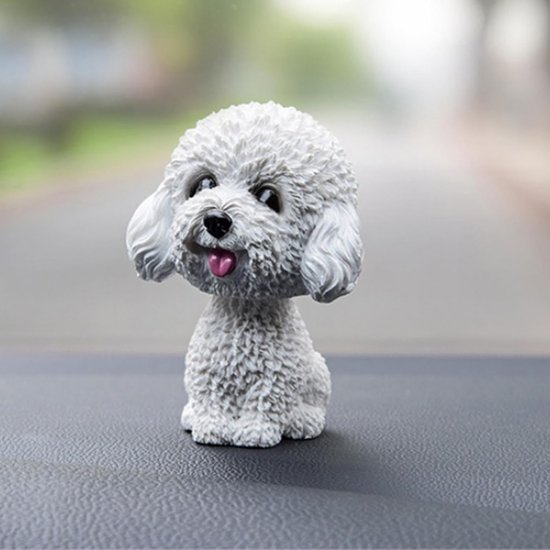 Knikkende Teckel Dashboardpop – Hars, 16x9x10 Cm, Schattig Wiebelhondje Voor Auto En Bureau, Cadeau Voor Hondenliefhebbers