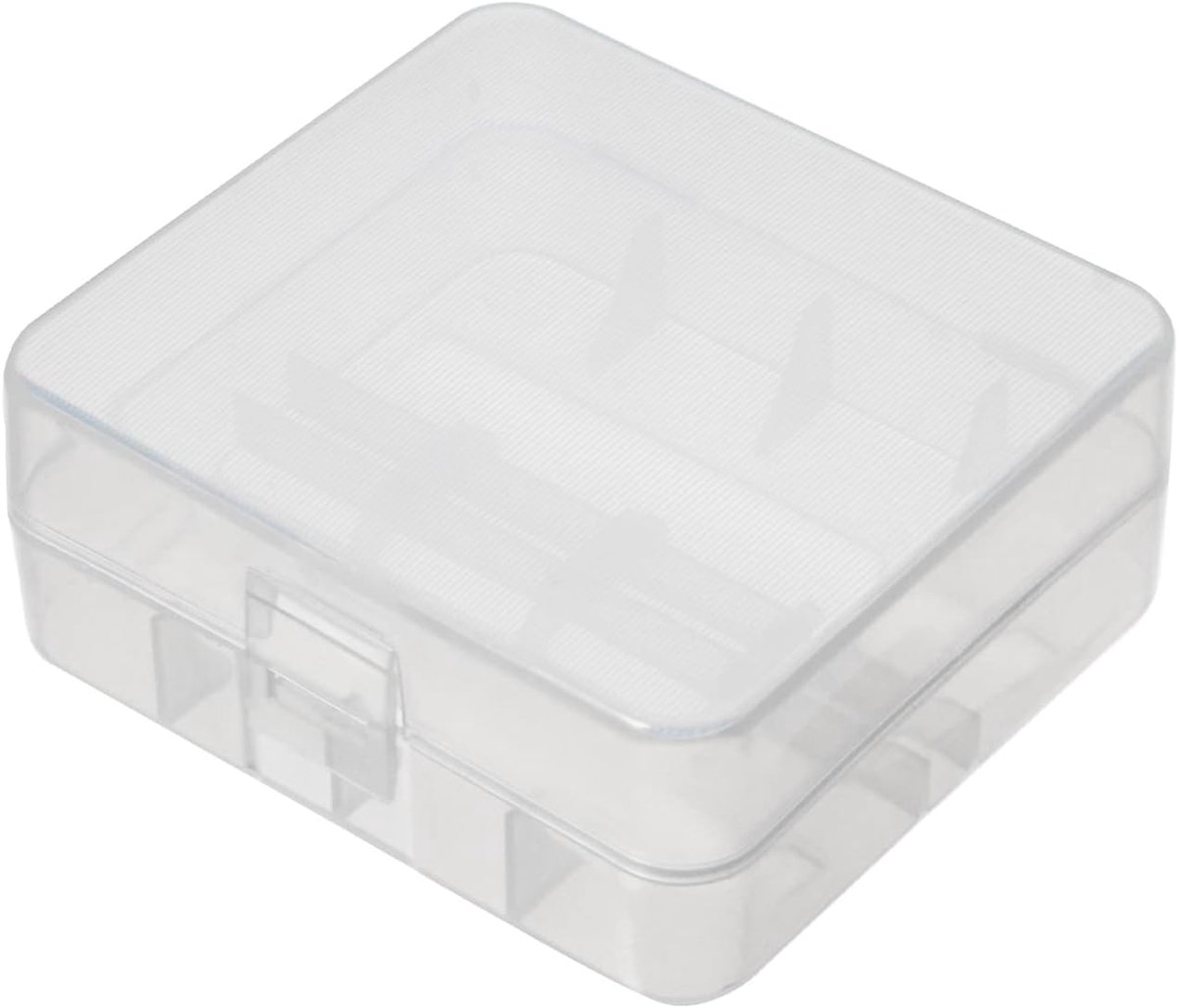 Batterijopbergkoffer 26650 Transparant - Batterij Organizer Box 2 Vakken voor thuis en reizen, 2 stuks