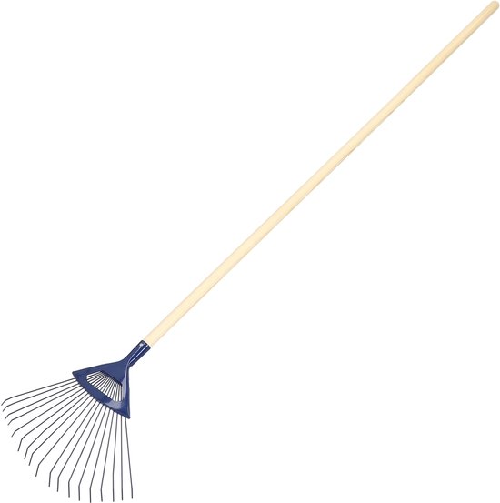 KOTARBAU® Bladhark, Staal, 41 cm, Bladbezem, met Houten Steel, 181 cm, Stevige Hark,Tuinhark, Gazonhark, voor Bladeren Gras Tuin, Ergonomisch Tuingereedschap, Donkerblauw Natuurlijk Hout van Merkloos	 — afbeelding 4