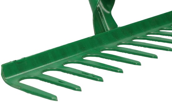 KOTARBAU® Tuinhark, Gazonhark, Bladhark, Metaal, 25,5 cm, Groen, Tuinhark voor Gazon, 10 Tanden, Stevige Hark, Waaierbezem, Robuust Tuingereedschap, zonder Steel van Merkloos	 — afbeelding 4