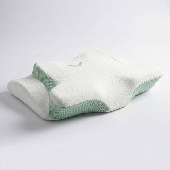 Y-NOT - Dreampillow Ergonomic Kussen - Geschikt voor rug-, buik- en zijslapers - Blue Memory Foam - 60 x 40 cm