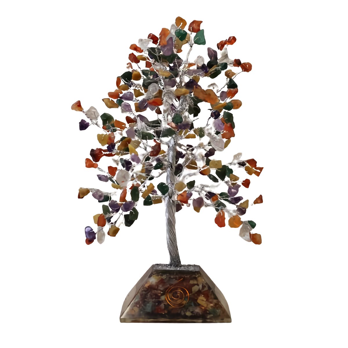 Ancient Wisdom Edelsteen - Edelsteenboom met organietbasis multicolor one size - kristallen - decoratie - spiritualiteit - meditatie - energie - healing