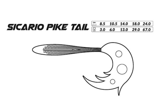 Mikado Giant Softbait 24 cm 67g - Pike Shad voor Grote Snoek - Sicario Pike Tail Bream van Mikado — afbeelding 2