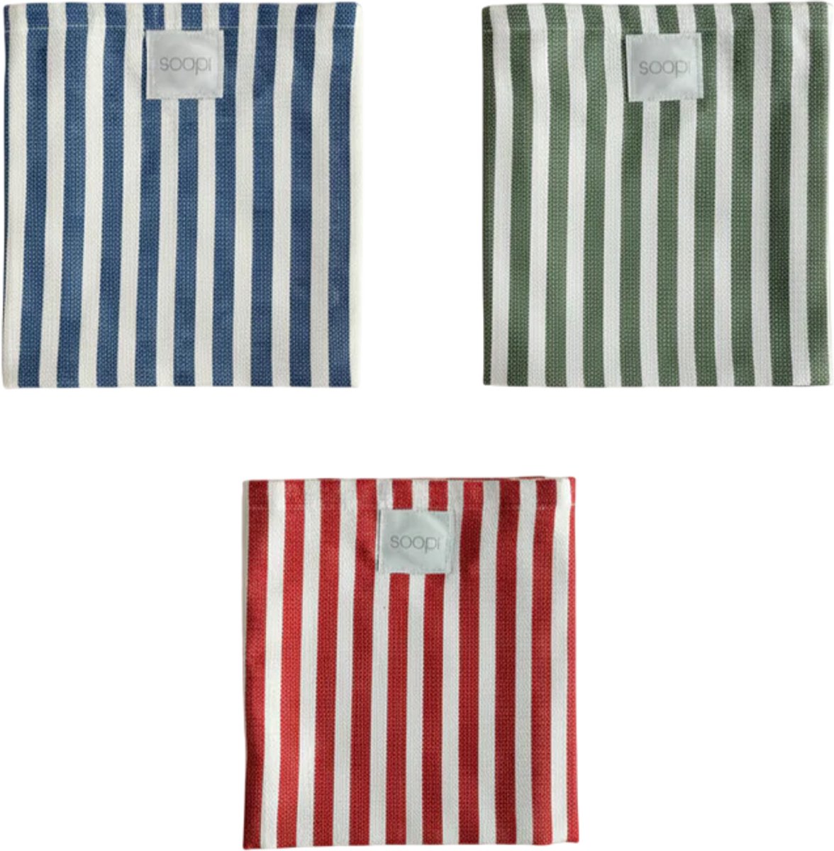 Soapi Keukendoek – Gestreept zwart wit – Magnetisch - 100% katoen