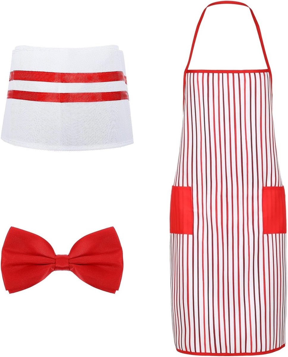 Kookmuts en Schort - Koksoutfit Dames Heren - Bakken en Feest - Compleet Kostuum