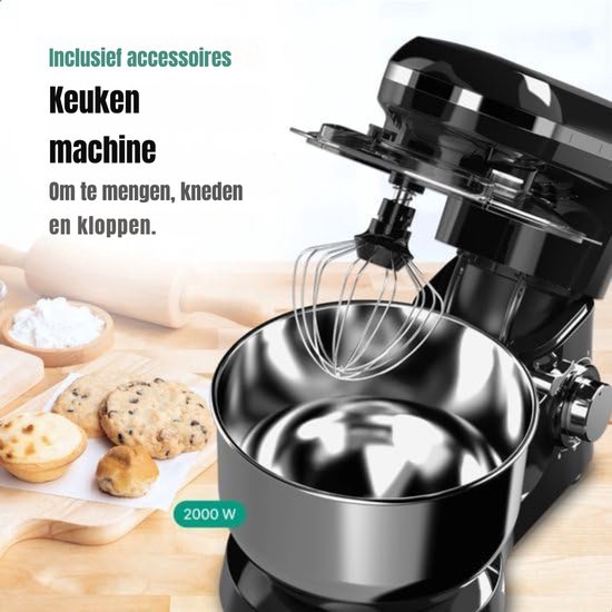 REN® Mixer met mengkom - Mixer - Mixer met mengkom keukenmachine - Zwart -‎39x 24x 31cm ; 5.85 kg van Merkloos — afbeelding 5