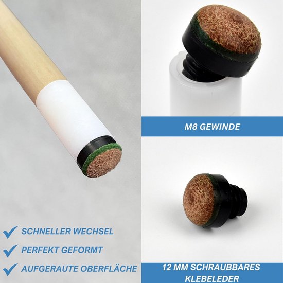 Biljartkeu ECO Eendelig 90-140 cm 12 mm Schroefpunt Hout Robuust — afbeelding 5