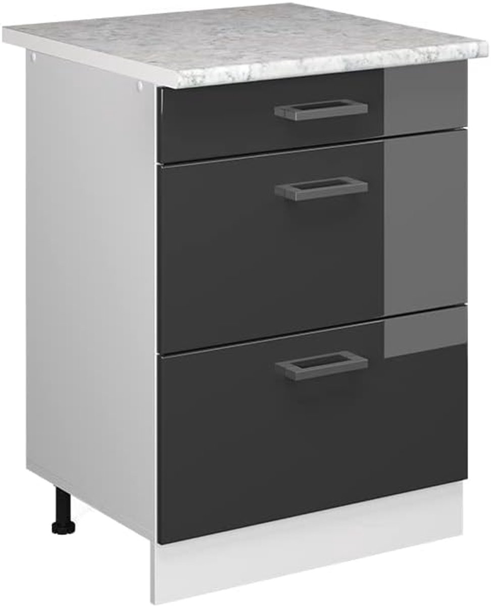 Modulaire Keukenkast Ladeonderkast 60cm met Werkblad - Flexibel Systeem