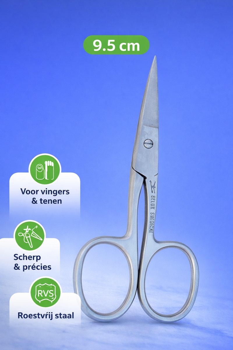 Belux Surgical Instruments / Nagelschaar - 8.5 cm - (Stevige nagelschaar voor Vingernagels en Teennagels, Pedicure - Manicure