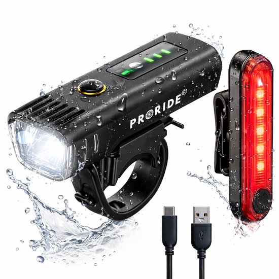 vsshe Kinderfiets Licht, Kids Scooter Licht, Led Fiets Voorlicht, USB