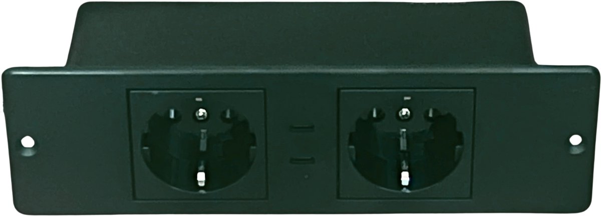 VanXcel Inbouw Stopcontact 12V – 2x 230V & 2x USB-C – Camper, Boot, Bestelwagen – Stevige Inbouw Stekkerdoos – Compact, Veilig & Stijlvol – Voor Off-Grid & Mobiele Installaties – Zwart - Stekkerdoos - Stekkerblok - Stekkerblok met USB