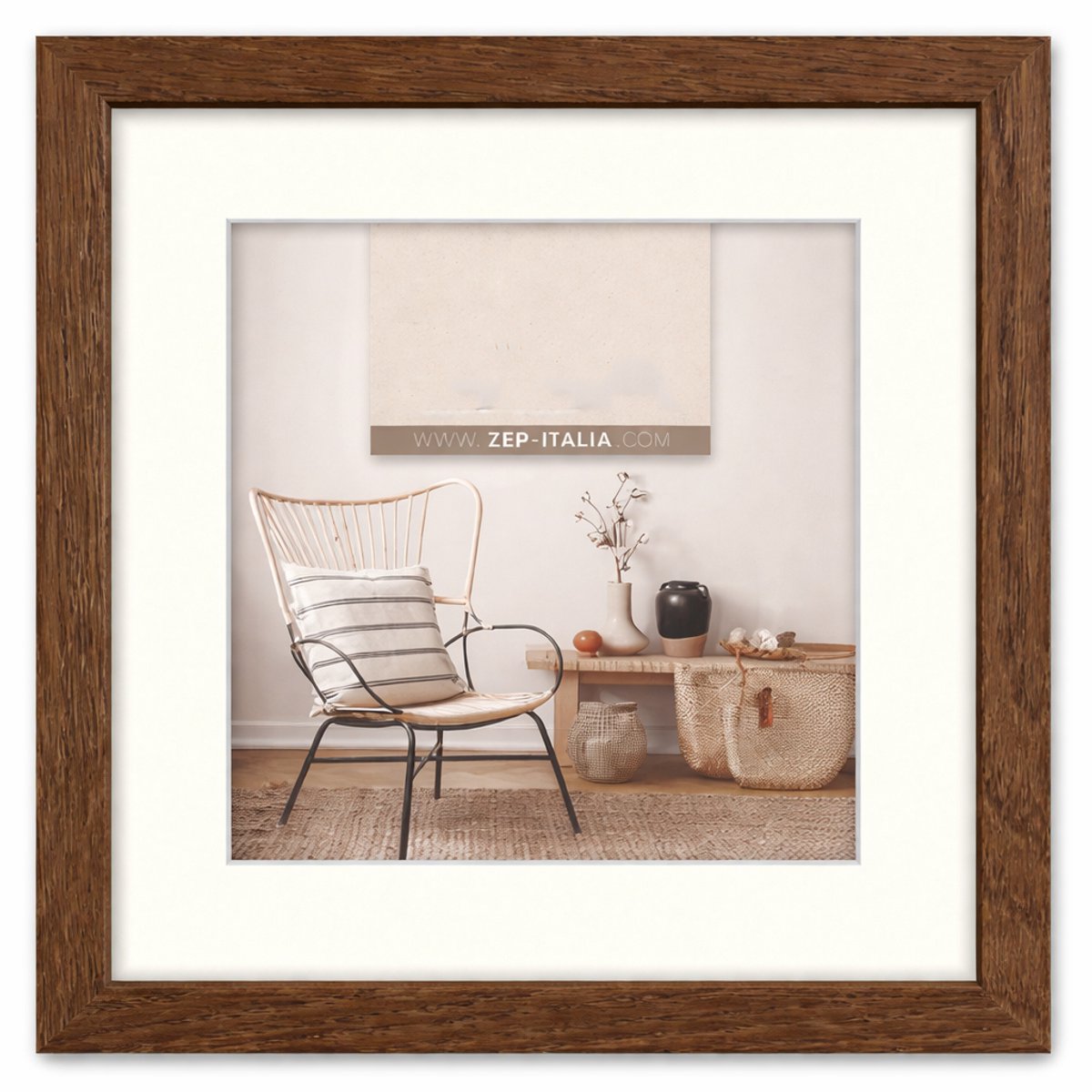 ZEP - Houten Fotolijst Malmo Bruin voor foto formaat 30x30 / 20x20 cm